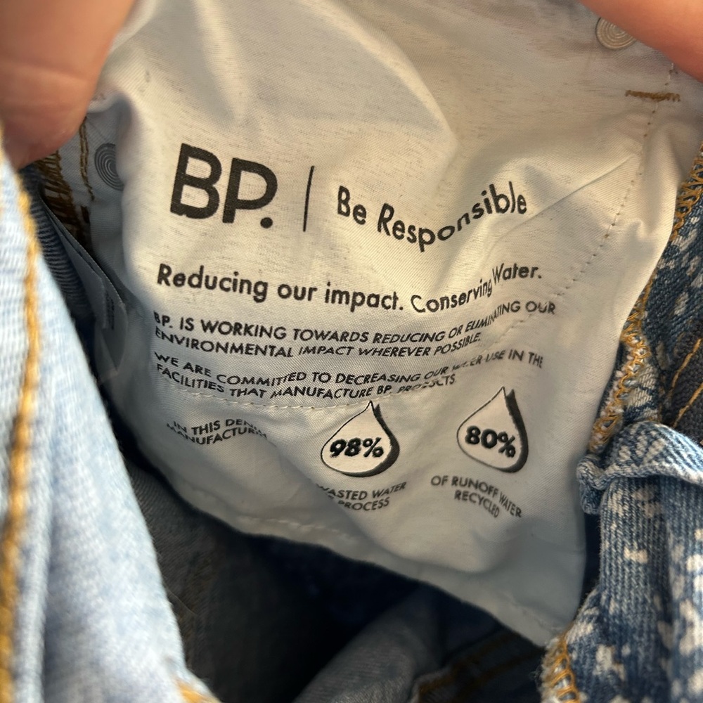 BP Blue & White Floral Skinny Jeans | Low Rise, Cotton - Picture 3 of 4